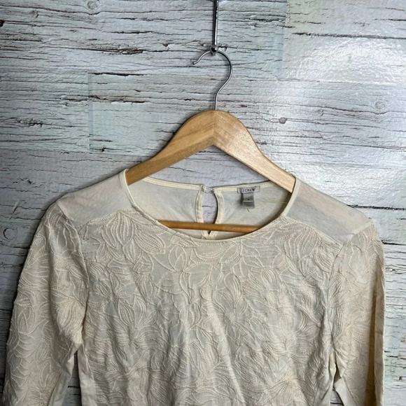 J  crew top blouse size small ivory cream - Picture 8 of 9